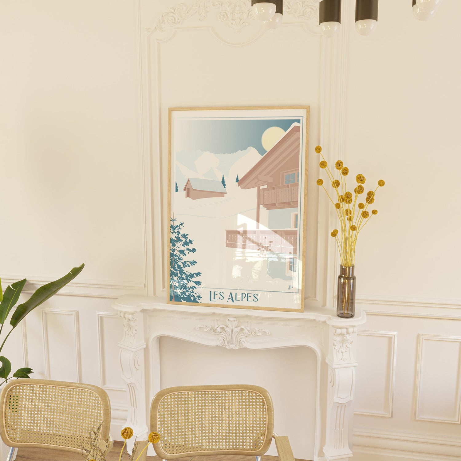 Affiches des Alpes montagne et paysages illustration Julie Roubergue