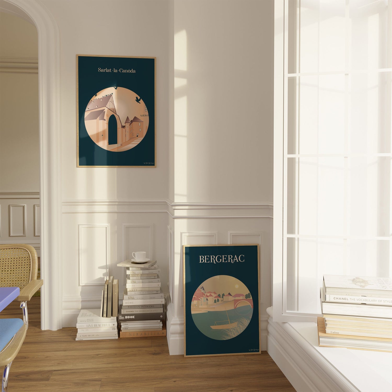 Affiches du Périgord et de la Dordogne Sarlat Bergerac illustration Julie Roubergue