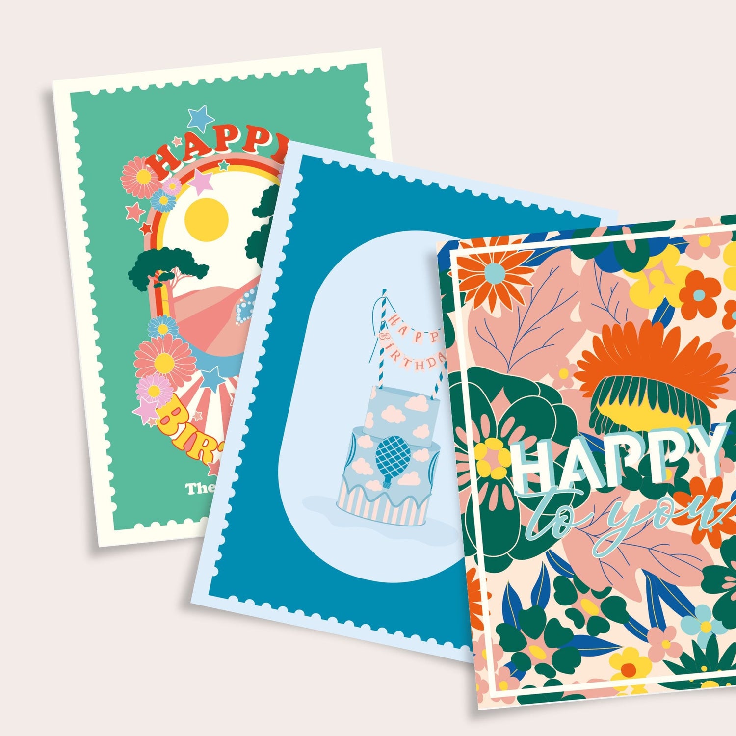 Cartes postales anniversaire illustration Julie Roubergue