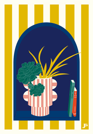 Carte postale La Succulente et son enveloppe blanche, parfaite à offrir.