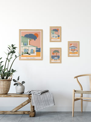 Carte Postale LES LANDES, Bord de Mer