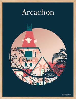 Affiche ARCACHON, Villa Saint Yves Julie Roubergue