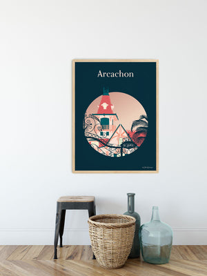 Affiche ARCACHON, Villa Saint Yves Julie Roubergue