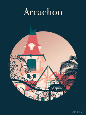 Affiche ARCACHON, Villa Saint Yves Julie Roubergue