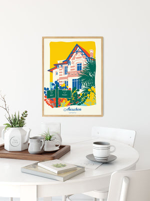 Affiche ARCACHON, Ville d'Hiver Julie Roubergue