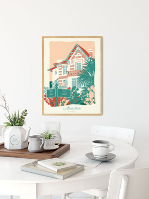 Affiche ARCACHON, Ville d'Hiver Julie Roubergue