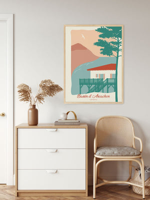 Affiche BASSIN D'ARCACHON, La Dune Julie Roubergue