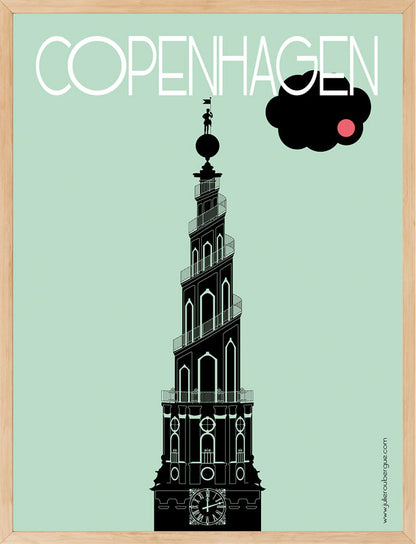 Affiche COPENHAGUE, Vor Frelsers Kirke Julie Roubergue