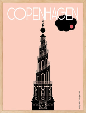 Affiche COPENHAGUE, Vor Frelsers Kirke Julie Roubergue