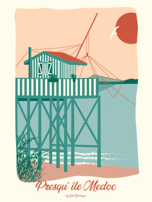 Affiche PRESQU'ILE DU MEDOC Julie Roubergue