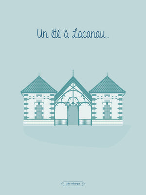 Affiche UN ETE A LACANAU Julie Roubergue